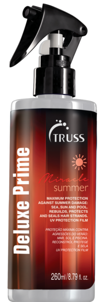 Солнцезащитный спрей Делюкс Прайм Миракл для реконструкции волос TRUSS PROFESSIONAL DELUXE PRIME MIRACLE SUMMER 260 мл.